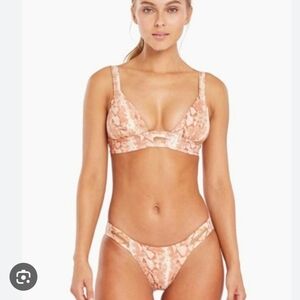 NWT Vitamin A EcoLux Neutra Snakeskin Bralette Bikini Set Small